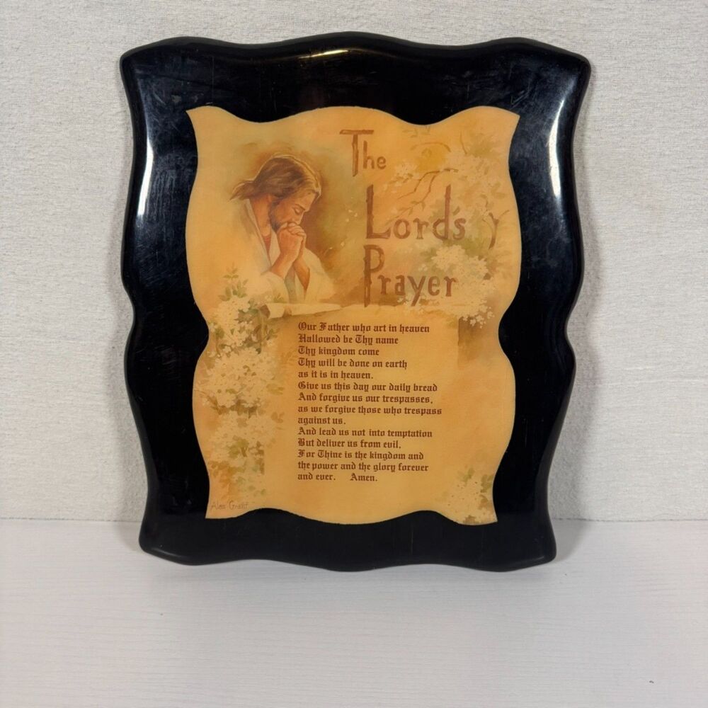 DenCraft The Lords Prayer Vintage Wall Plaque Plaque Religious Decor 12x11